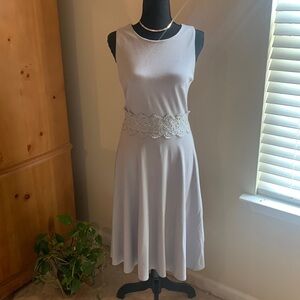 🌹Homeyee • Cute Gray Midi Sleeveless Cocktail Dress